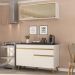Armário de Cozinha Compacta 120cm Veneza Multimóveis V3688 Branco/Dourado