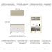 Armário de Cozinha Compacta 120cm Veneza Multimóveis V3688 Branco/Dourado