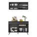 Armário de Cozinha Compacta 120cm Veneza Multimóveis V3688 Preto