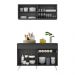 Armário de Cozinha Compacta 120cm Veneza Multimóveis V3688 Preto/Branco