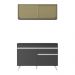 Armário de Cozinha Compacta 120cm Veneza Multimóveis V3688 Preto/Branco