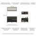 Armário de Cozinha Compacta 120cm Veneza Multimóveis V3688 Preto/Dourado