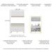 Armário de Cozinha Compacta 120cm Veneza Multimóveis V3748 Branco/Dourado
