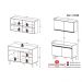 Armário de Cozinha Compacta 120cm Veneza Multimóveis V3748 Branco/Dourado