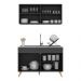 Armário de Cozinha Compacta 120cm Veneza Multimóveis V3748 Preto/Dourado