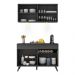 Armário de Cozinha Compacta 120cm com Leds Veneza Up Multimóveis V2012 Preto