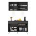 Armário de Cozinha Compacta 120cm com Leds Veneza Up Multimóveis V2012 Preto/Branco
