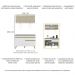 Armário de Cozinha Compacta 120cm com Leds Veneza Up Multimóveis V2013 Branco/Dourado