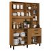 Armário de Cozinha Compacta 140cm com 6 Portas e 2 Gavetas Multimóveis CR20289 Nature/Grafite