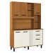 Armário de Cozinha Compacta 140cm com 6 Portas e 2 Gavetas Multimóveis CR20289 Nature/champanhe