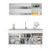 Armário de Cozinha Compacta 150cm Veneza Multimóveis V2079 Branco
