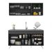 Armário de Cozinha Compacta 150cm Veneza Multimóveis V2079 Preto/Branco