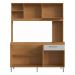 Armário de Cozinha Compacta 151,5cm 4 Portas 1 Gaveta Gabinete Pia Multimóveis CR20284 Nature/Off White