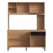 Armário de Cozinha Compacta 151,5cm 4 Portas 1 Gaveta Gabinete Pia Multimóveis CR20284 Rovere/Grafite