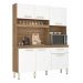 Armário de Cozinha Compacta 160cm Multimóveis CR20466 Amêndola/Branco