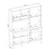Armário de Cozinha Compacta 160cm Multimóveis CR20466 Amêndola/Branco