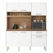Armário de Cozinha Compacta 160cm Multimóveis CR20466 Amêndola/Branco