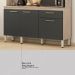 Armário de Cozinha Compacta 160cm Multimóveis CR20466 Avena/Grafito