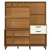 Armário de Cozinha Compacta 175cm com 8 Portas e 2 Gavetas Multimóveis CR20287 Nature/Champanhe