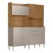 Armário de Cozinha Compacta 178cm Multimóveis CR20470 Amêndola/Nude Prime TX