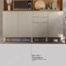 Armário de Cozinha Compacta 178cm Multimóveis CR20470 Amêndola/Nude Prime TX