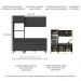 Armário de Cozinha Compacta 182cm Veneza Multimóveis V3694 Preto