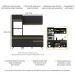 Armário de Cozinha Compacta 182cm Veneza Multimóveis V3694 Preto/Dourado