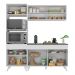 Armário de Cozinha Compacta 182cm Veneza Multimóveis V3695 Branco