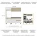 Armário de Cozinha Compacta 182cm Veneza Multimóveis V3695 Branco/Dourado