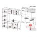 Armário de Cozinha Compacta 182cm Veneza Multimóveis V3695 Branco/Preto
