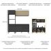 Armário de Cozinha Compacta 182cm Veneza Multimóveis V3695 Preto