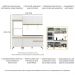 Armário de Cozinha Compacta 182cm com Leds Veneza Up Multimóveis V2019 Branco/Dourado