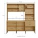 Armário de Cozinha Compacta 186,5cm com Torre Quente e Gabinete Pia Multimóveis CR20283 Louro Freijo/Off White