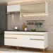 Armário de Cozinha Compacta 190cm Veneza Multimóveis V3707 Branco/Dourado