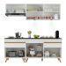 Armário de Cozinha Compacta 190cm com Leds Veneza Up Multimóveis V2030 Branco/Dourado