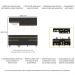 Armário de Cozinha Compacta 190cm com Leds Veneza Up Multimóveis V2030 Preto/Dourado