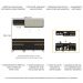Armário de Cozinha Compacta 190cm com Leds Veneza Up Multimóveis V2031 Preto/Dourado