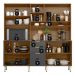 Armário de Cozinha Compacta 198cm Multimóveis CR20468 Amêndola/Grafito Prime TX