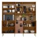 Armário de Cozinha Compacta 198cm Multimóveis CR20468 Amêndola/Marsala Prime TX