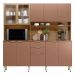 Armário de Cozinha Compacta 198cm Multimóveis CR20468 Amêndola/Marsala Prime TX