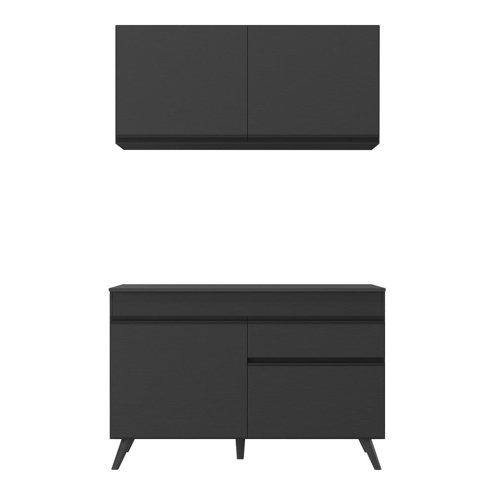 Armário de Cozinha Compacta 2 peças MP3687.895 Veneza Preto