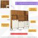 Armário de Cozinha Compacta 210cm com 10 Portas e 2 Gavetas Multimóveis CR20288 Nature/Champanhe