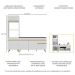 Armário de Cozinha Compacta 212cm Veneza Multimóveis V2078 Branco/Dourado