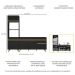 Armário de Cozinha Compacta 212cm Veneza Multimóveis V2078 Preto/Dourado
