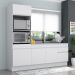 Armário de Cozinha Compacta 212cm com Rodapé Veneza Multimóveis V2113 Branco