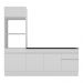 Armário de Cozinha Compacta 212cm com Rodapé Veneza Multimóveis V2113 Branco