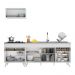 Armário de Cozinha Compacta 220cm Veneza Multimóveis V2074 Branco