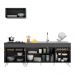 Armário de Cozinha Compacta 220cm Veneza Multimóveis V2074 Preto/Branco