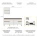 Armário de Cozinha Compacta 220cm Veneza Multimóveis V2075 Branco/Dourado