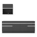 Armário de Cozinha Compacta 220cm com Rodapé Veneza Multimóveis V2110 Preto/Branco